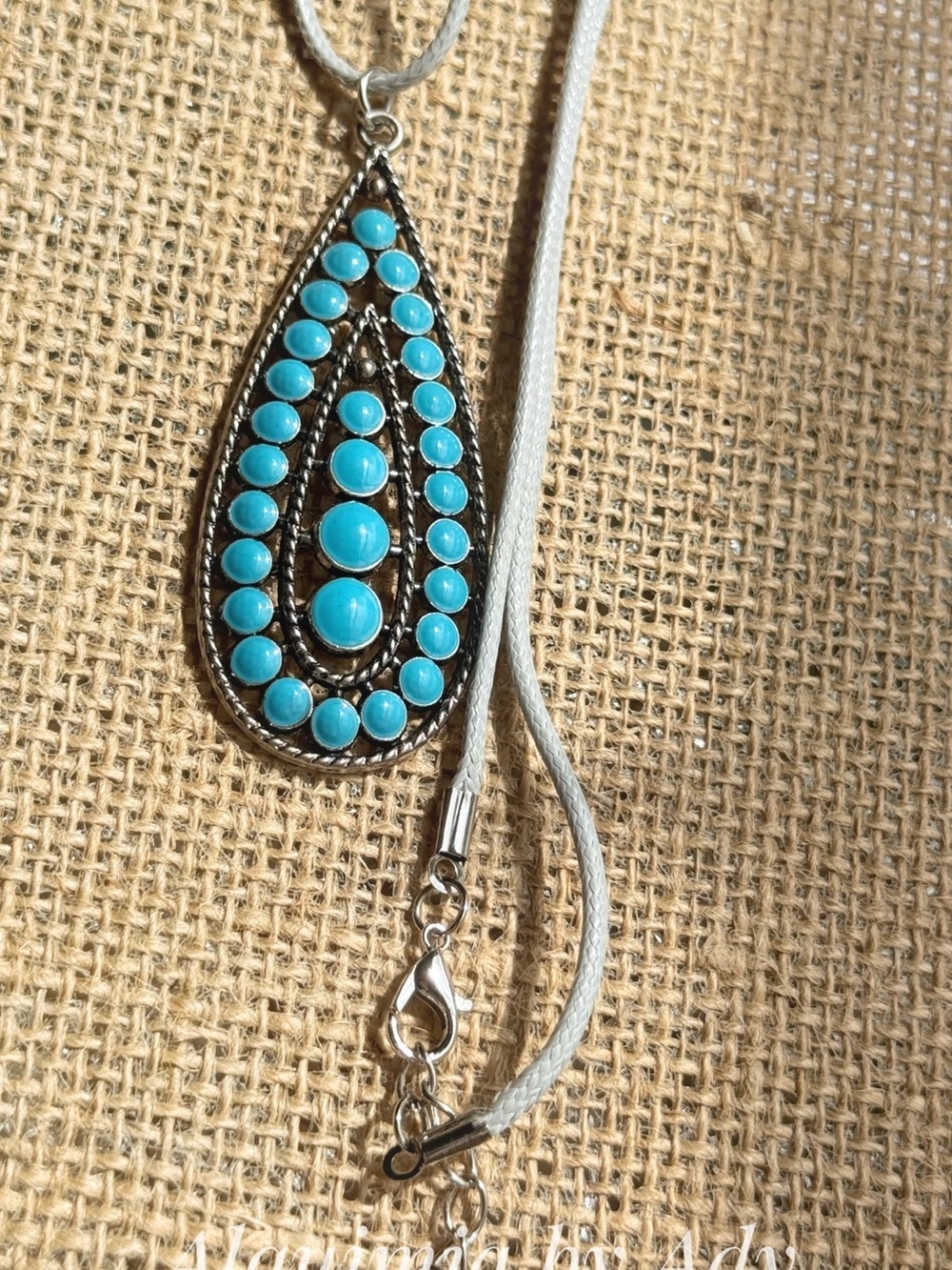 Alquimia Turquoise Teardrop Pendant Necklace